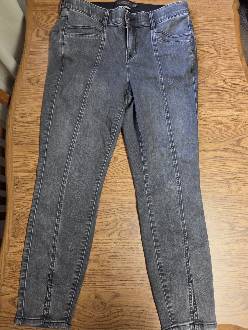 Torrid Super Soft Bombshell Skinny Gray  Seam-Front Jeans Size 16R